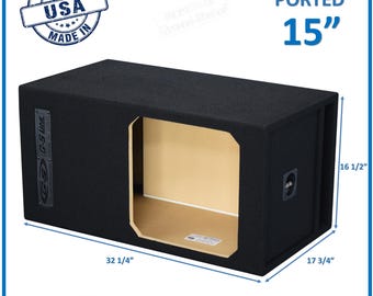 15&quot; Single Ported Vented X-Large Sub Box Subwoofer Enclosure Solo Baric Subs