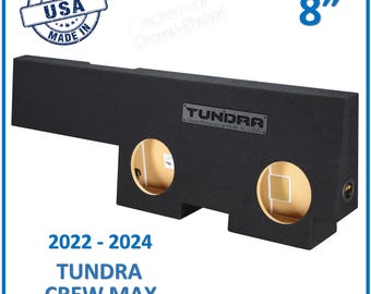 Fits Toyota Tundra Crew Max 2022-2024 8&quot; Dual Sub Box Subwoofer Enclosure