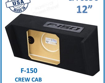 Fits Ford F-150 Crew Cab 2009-2024 12&quot; Single Sealed L7T Sub Box Subwoofer Enclosure