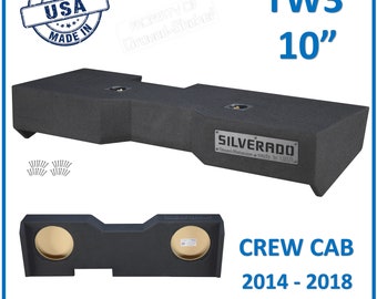 Chevy Silverado Crew-Cab 2014 - 2018 TW3 JL Audio 10&quot; Dual Subwoofer Enclosure