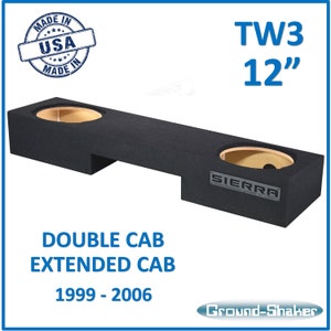 GMC Sierra Extended Cab 1999-2006 12&quot; Dual Sealed JL Audio TW3 Sub Box Subwoofer Enclosure