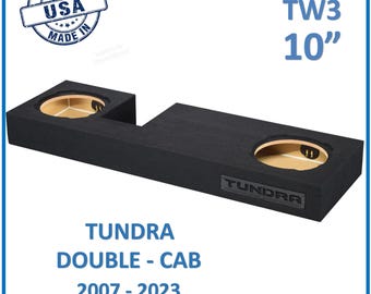 2007-2023 Toyota Tundra Double Cab 10&quot; Dual Sealed TW3 Box Subwoofer Enclosure