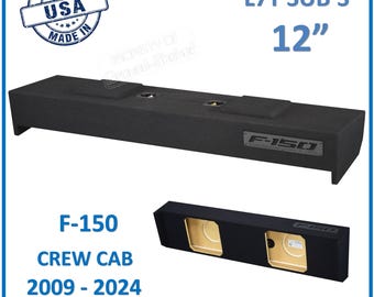 Fits Ford F-150 Crew Cab 2009-2024 12&quot; Dual Sealed L7T Sub Box Subwoofer Enclosure
