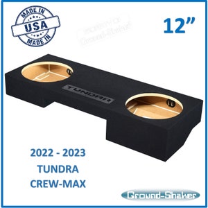 Fits Toyota Tundra Crew Max 2022-2023 12" Under Seat Sub Box Subwoofer