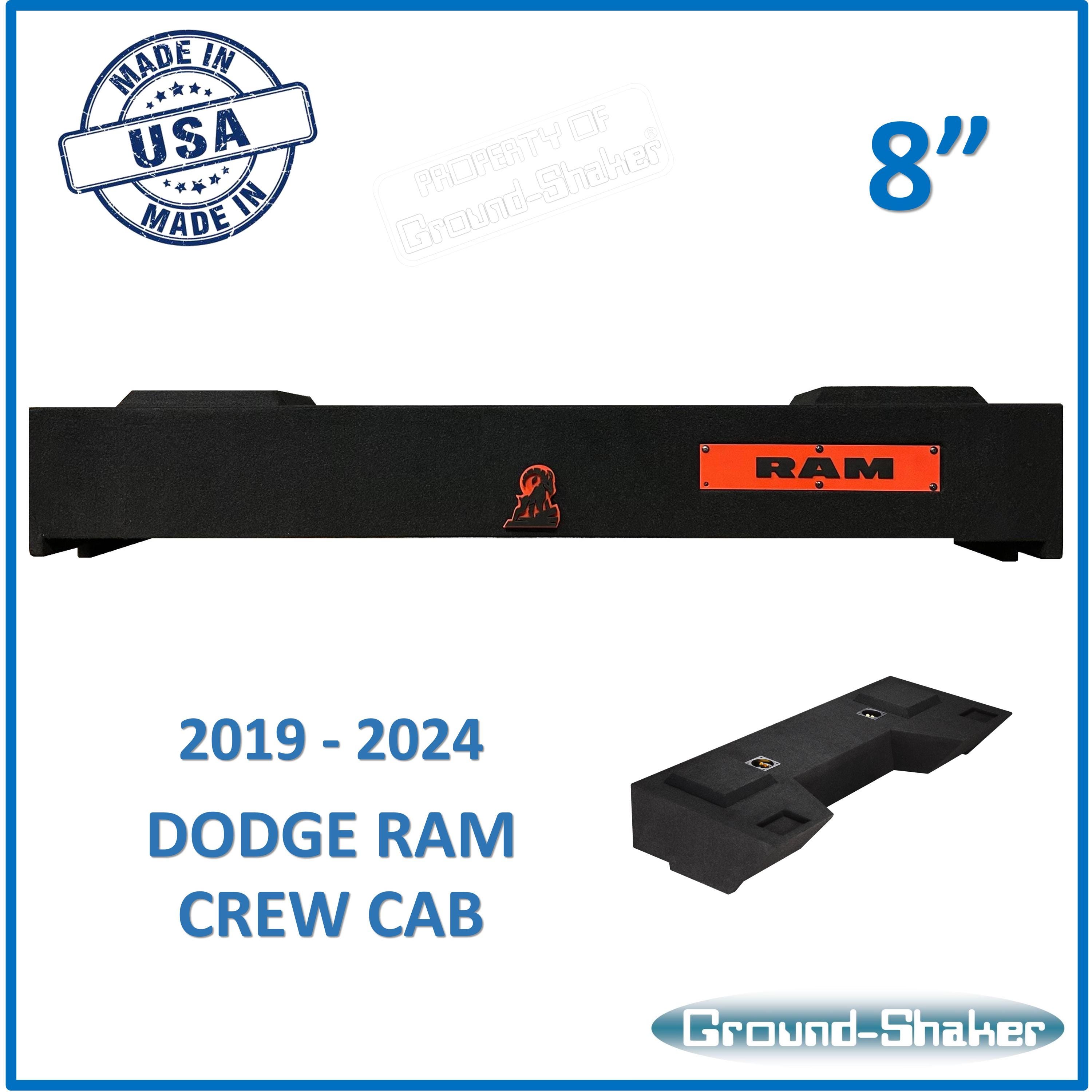 2019-2024 Dodge Ram Crew Cab Truck Sub Box 8" Dual Sealed Subwoofer Enclosure