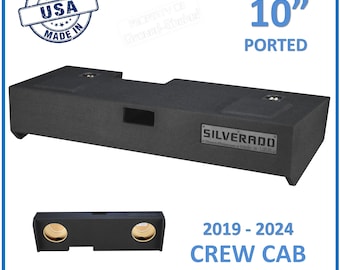 Ground Shaker Chevy Silverado 2019-2024 Ported Crew Cab and Double Cab 10&quot; Dual Subwoofer Enclosure