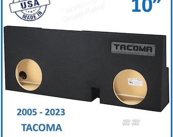 10&quot; Dual Sub Box Toyota Tacoma Double-Cab 2005 - 2023 10&quot; Dual Sealed Sub Box