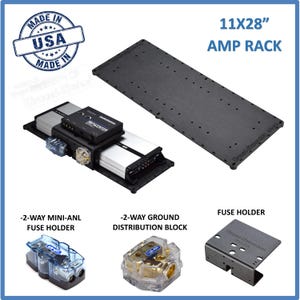 Amplifier Holder Amp Rack Amp Holder Dual Fuse Holder Size 11X28 car Audio Amp subwoofer enclosure accessories speaker box home audio