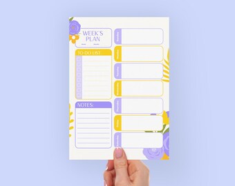Printable Weekly Planner // to Do List, Weekly Schedule, Cute Floral ...