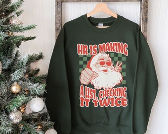 Human Resources Christmas Sweatshirt, HR Santa Sweater Funny, HR gift Humor, HR manager Sweatshirt, hr team Sweatshirt, hr Christmas Party