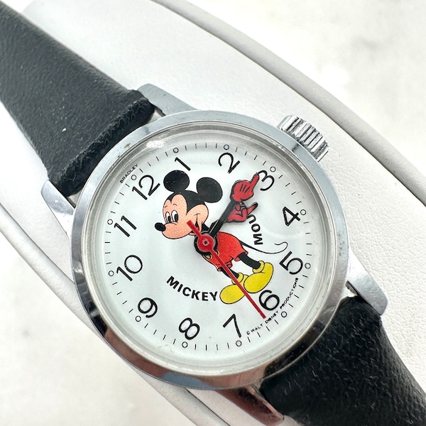 Mickey Mouse Match Vintage Womens Wrist Watch Bradley Time - Working