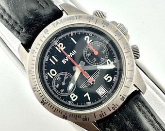 Poljot Buran Chronograph Russian Analog Automatic, Stainless Steel, Working
