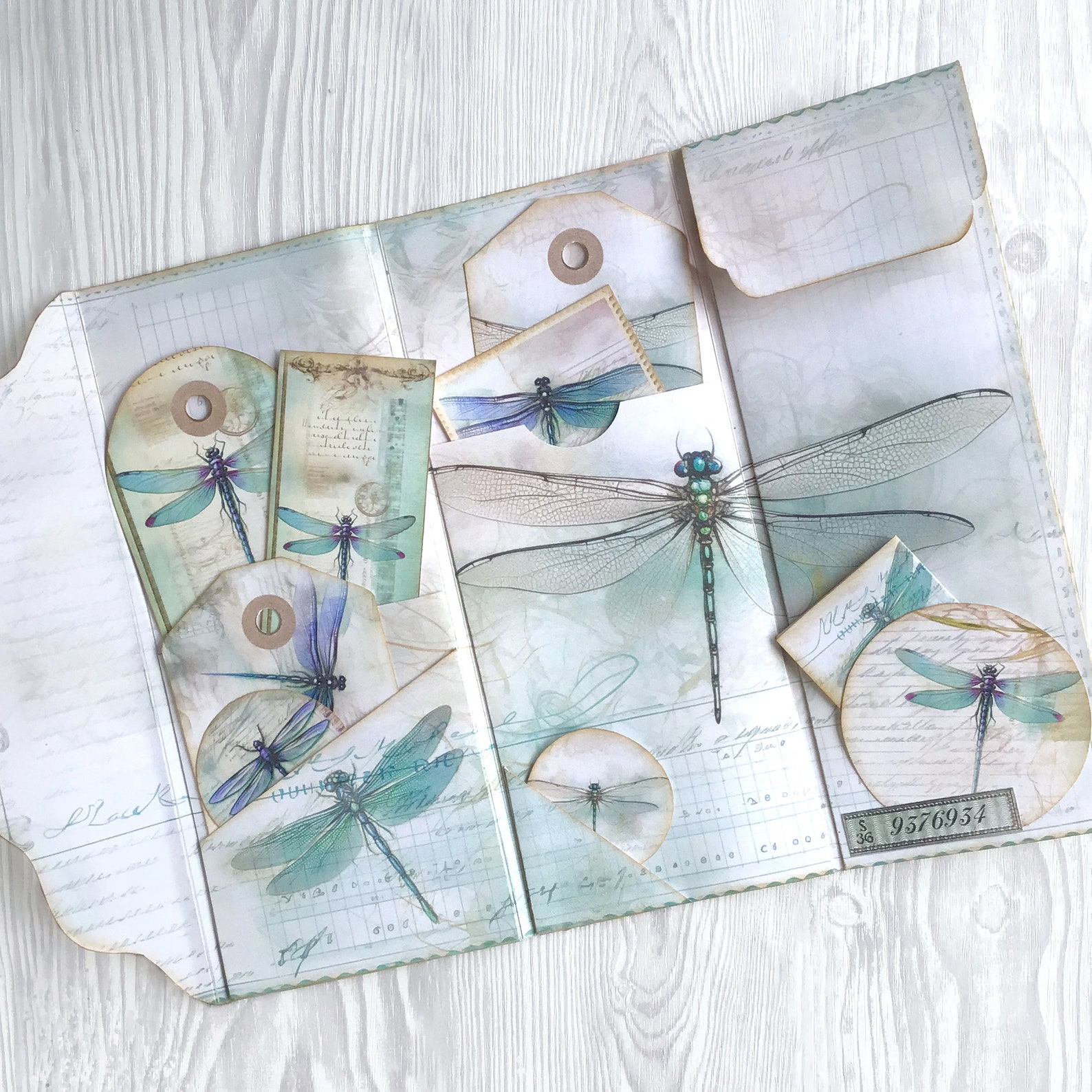 Dragonfly Printable Folio Kit, Dragonfly Junk Journal Digital Printable ...