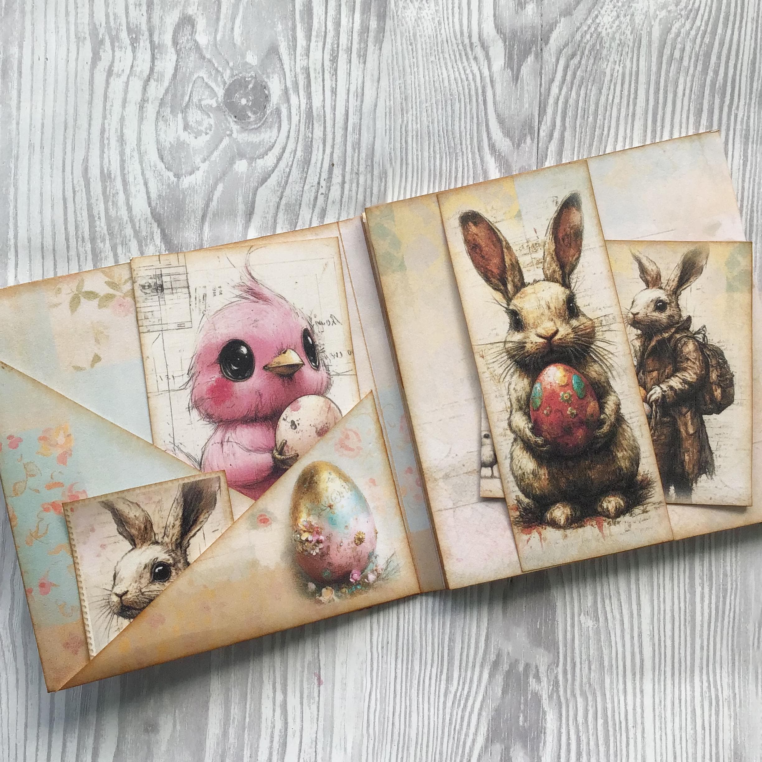 Mini Folio Kit Junk Journal Printables, Mini Junk Journal Kit, Easter ...