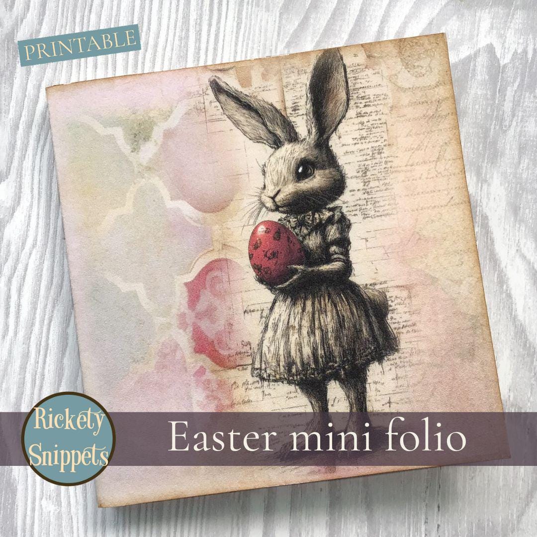 Mini Folio Kit Junk Journal Digital, Mini Junk Journal Kit, Easter ...