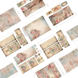 Shabby Valentine Ephemera Box | Decorative Gift Box for Junk Journals ...