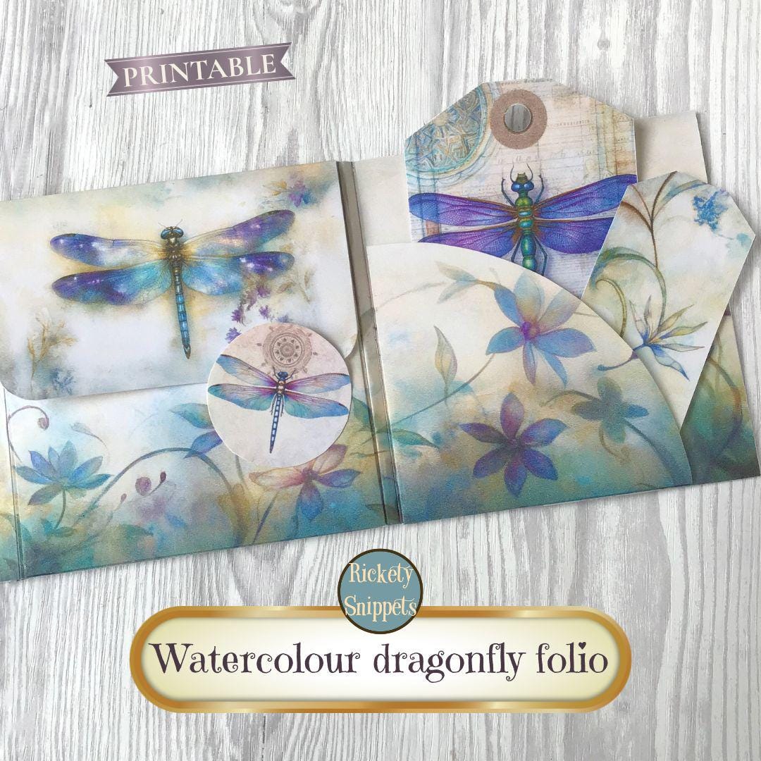 Dragonfly Junk Journal Folio, Nature Junk Journal Printables Kits ...