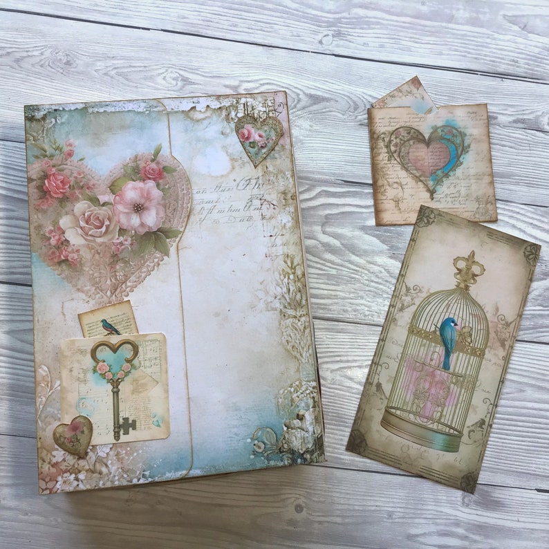 Shabby Valentine Ephemera Box | Decorative Gift Box for Junk Journals ...