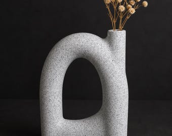 Kleine sculpturale knopvaas | Modern boogschip | 3D-geprint decor
