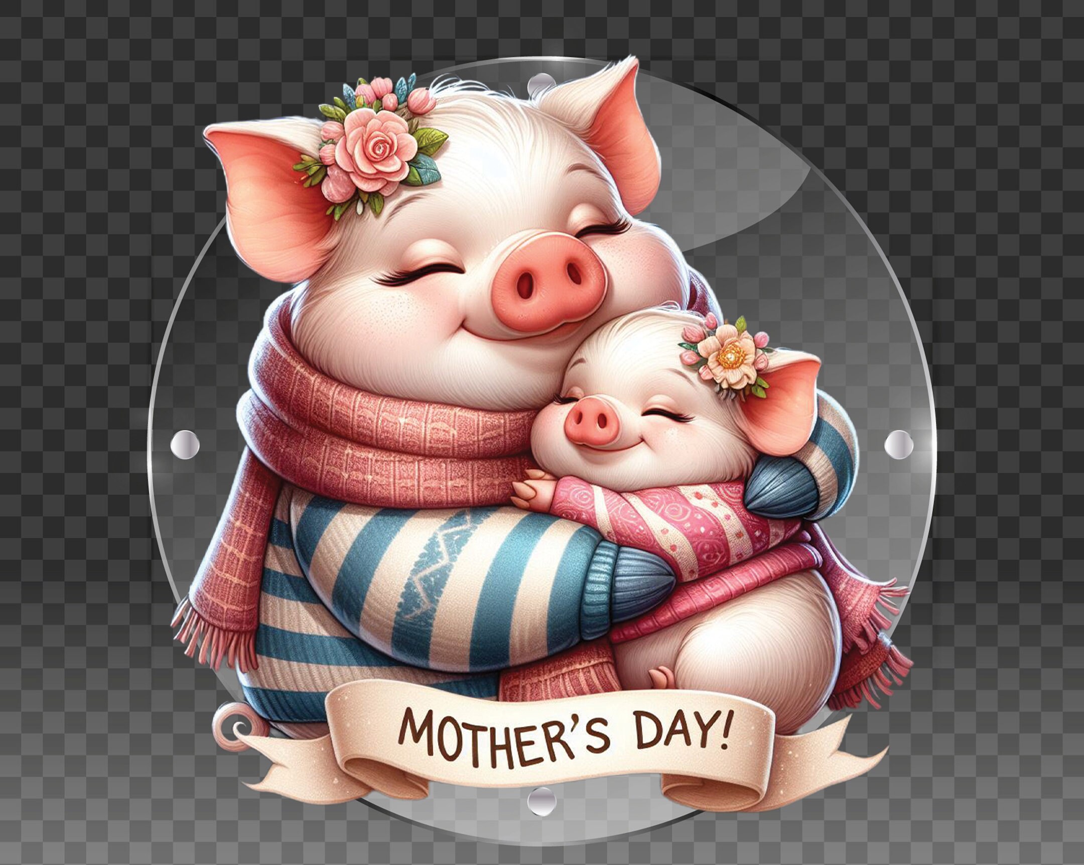 19 Heartwarming Animal Clipart Set: Mothers Day Clipart Watercolor ...