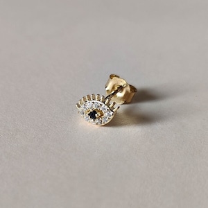 Eye Gold Earrings - Sold as a Pair - Stud Earrings - Post Earrings - Silver Studs - Women Stud Earrings - Earrings For Women -