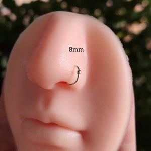 Sterling Silver Nose Ring With Ball + FREE Nose Piercing - Nose Piercing Stud - Nose Jewelry - Nose Hoop Ring