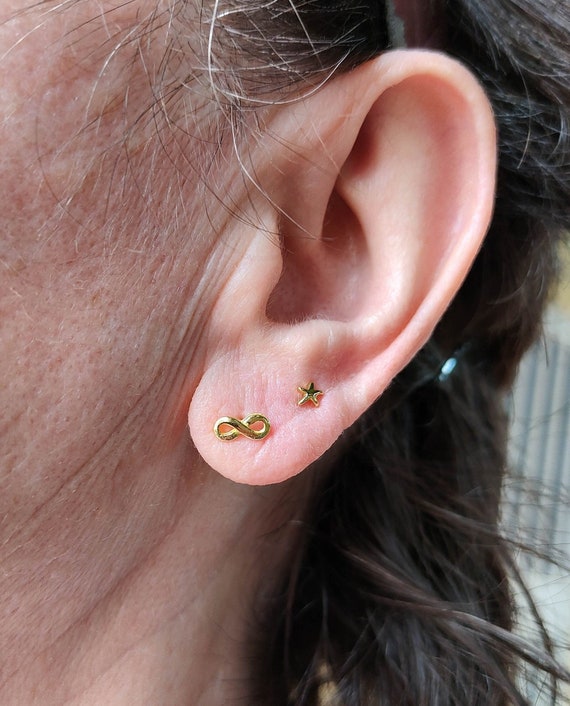 Infinity Knot Gold Filled Studs Sold as a Pair Womens Stud Earrings Womens Cute Earrings Dainty Post Earrings Unique Girl Earrings Etsy Canada