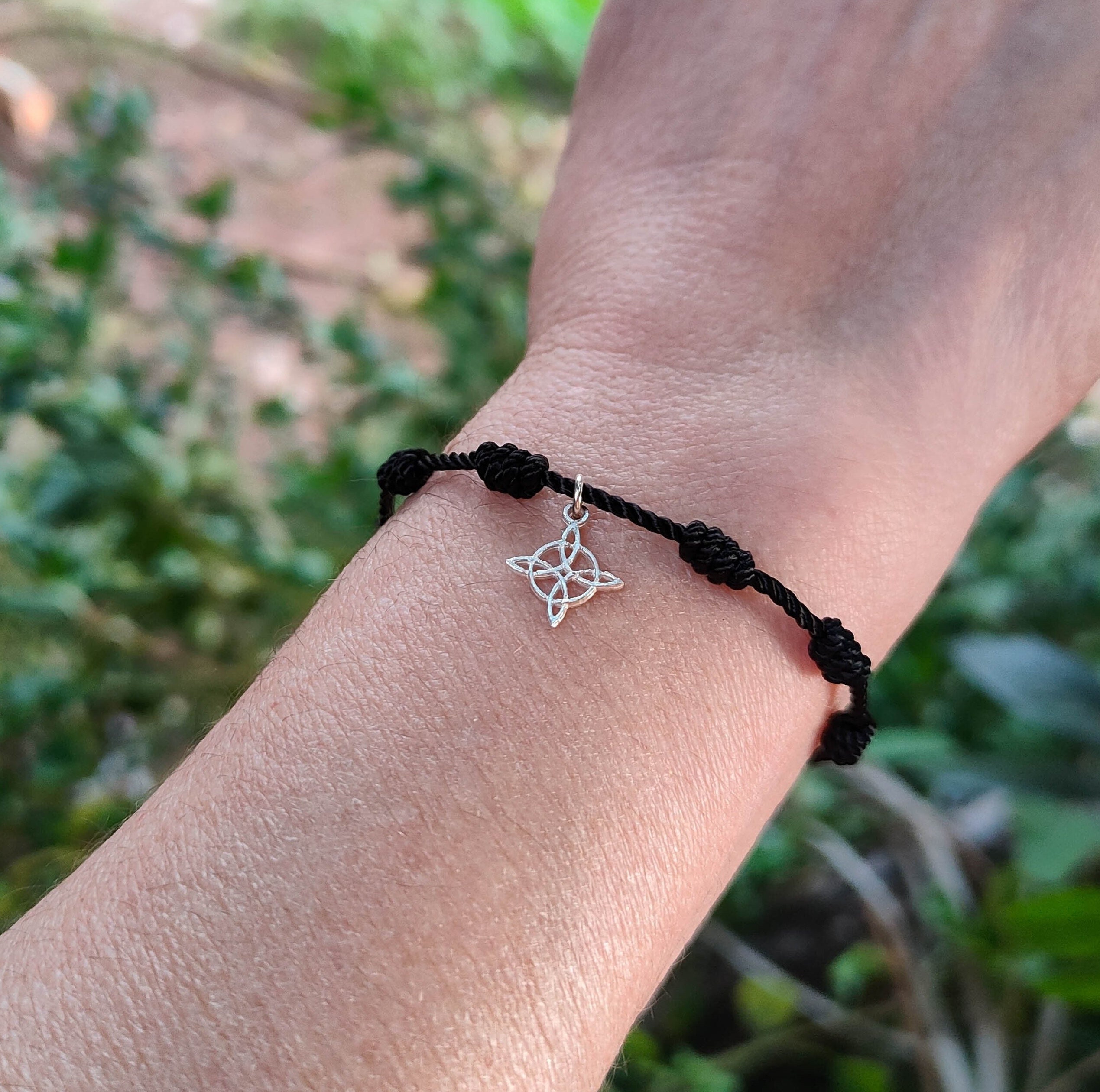 Witch Knot Adjustable Bracelet + FREE Random Charm - Womens Jewelry - Pendant - Black Magic Pendant - Sorceress Necklace - Witchcraft