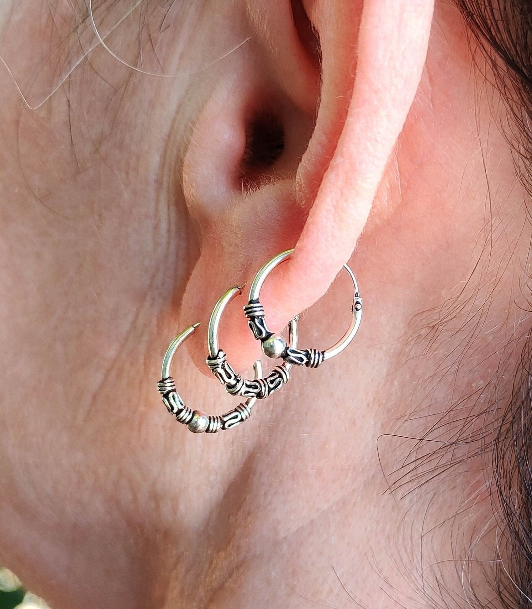 Bali hoops silver discount