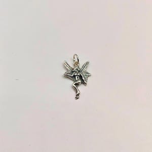 Fairy Sterling Silver Charm + FREE Random Charm  - Nymph - Sprite - Mythical - Sylph - Pendant - Necklace - Womens Jewelry
