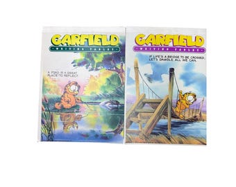 Vintage 1978 Garfield Schreibtafel LOT von 2 Mead Briefpapier Notizblock Retro 70er Jahre