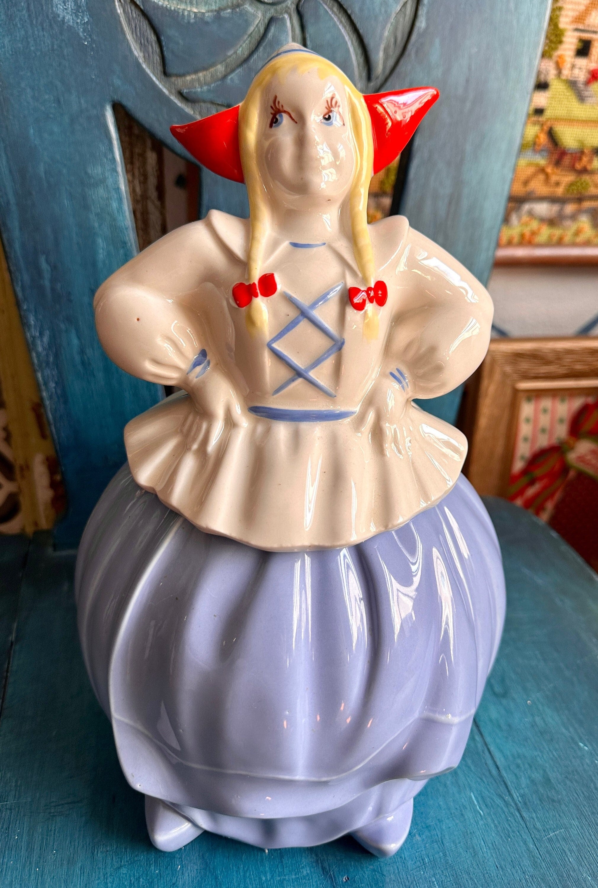 Vintage 1940's Pottery Guild Cookie Jar, Dutch Lady - Etsy
