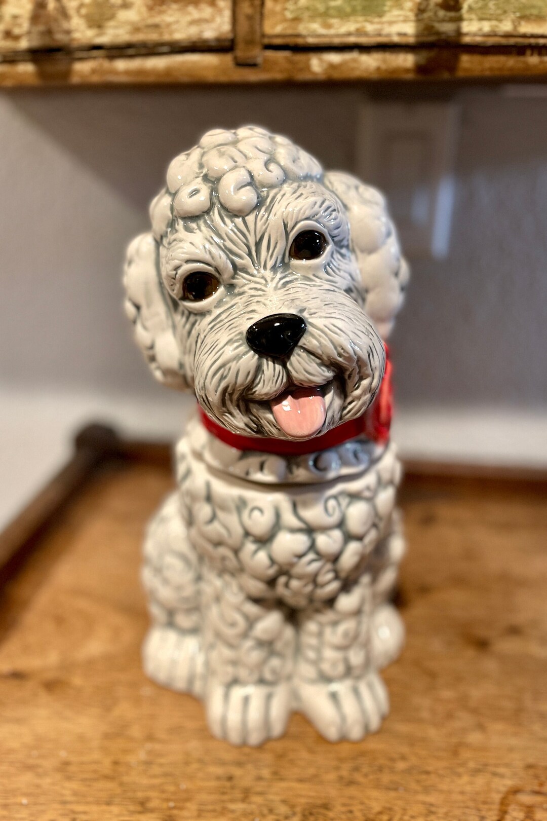Poodle Puppy Dog Cookie Jar Etsy