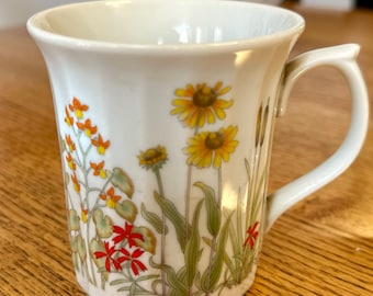 Vintage wildflower mug