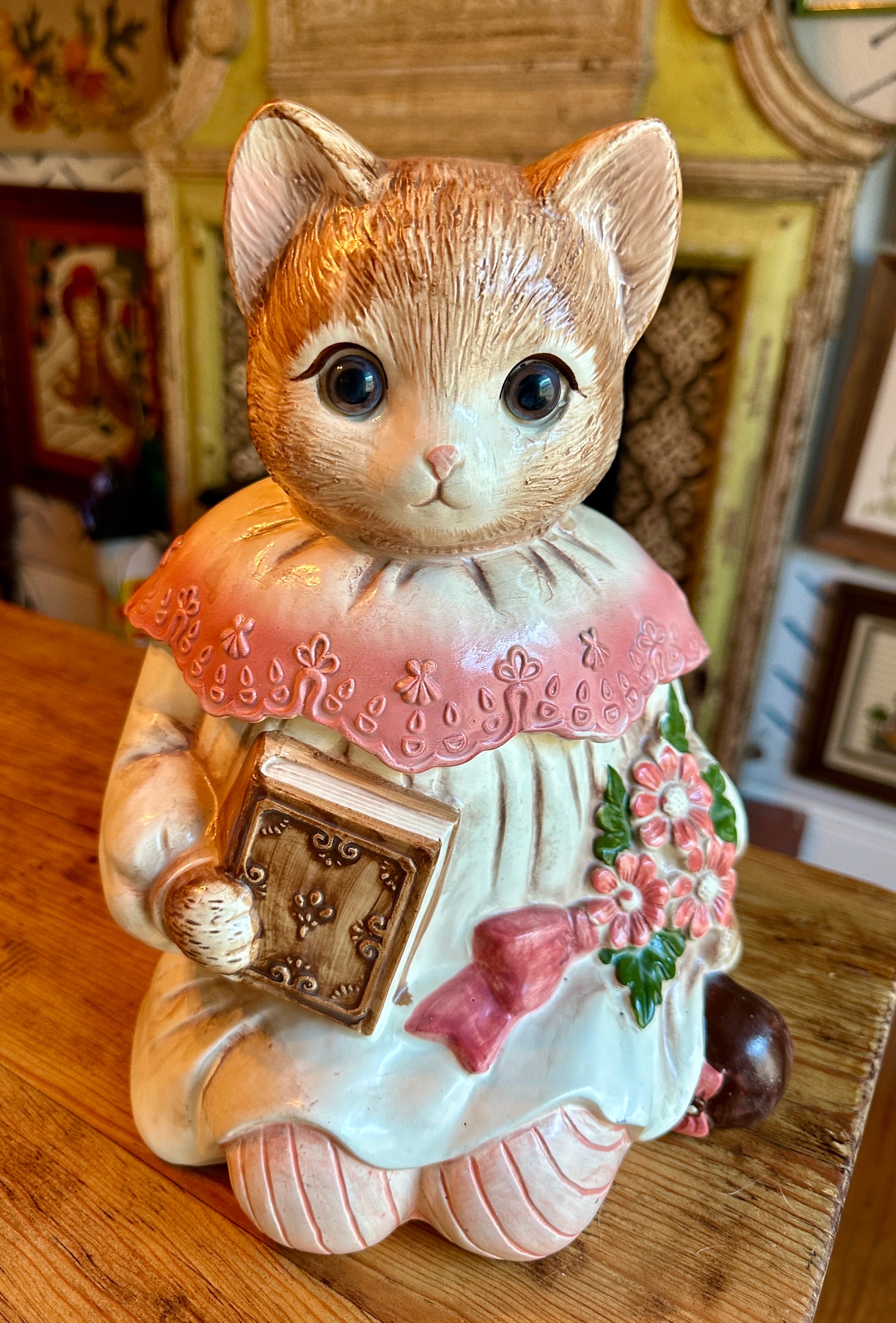 Vintage Cat Cookie Jar - Etsy