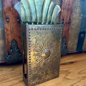vintage brass matchbox cover made in Sweden