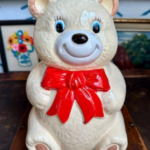vintage teddy bear cookie jar