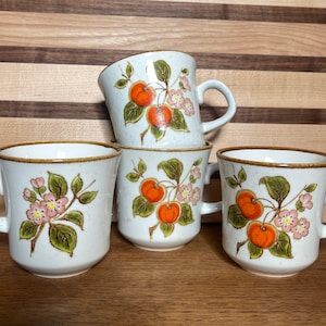 Set of 4 Mikasa Treesweet , cherry blossom mugs