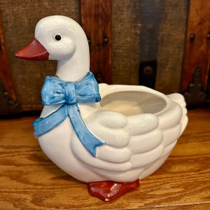 vintage duck/goose planter