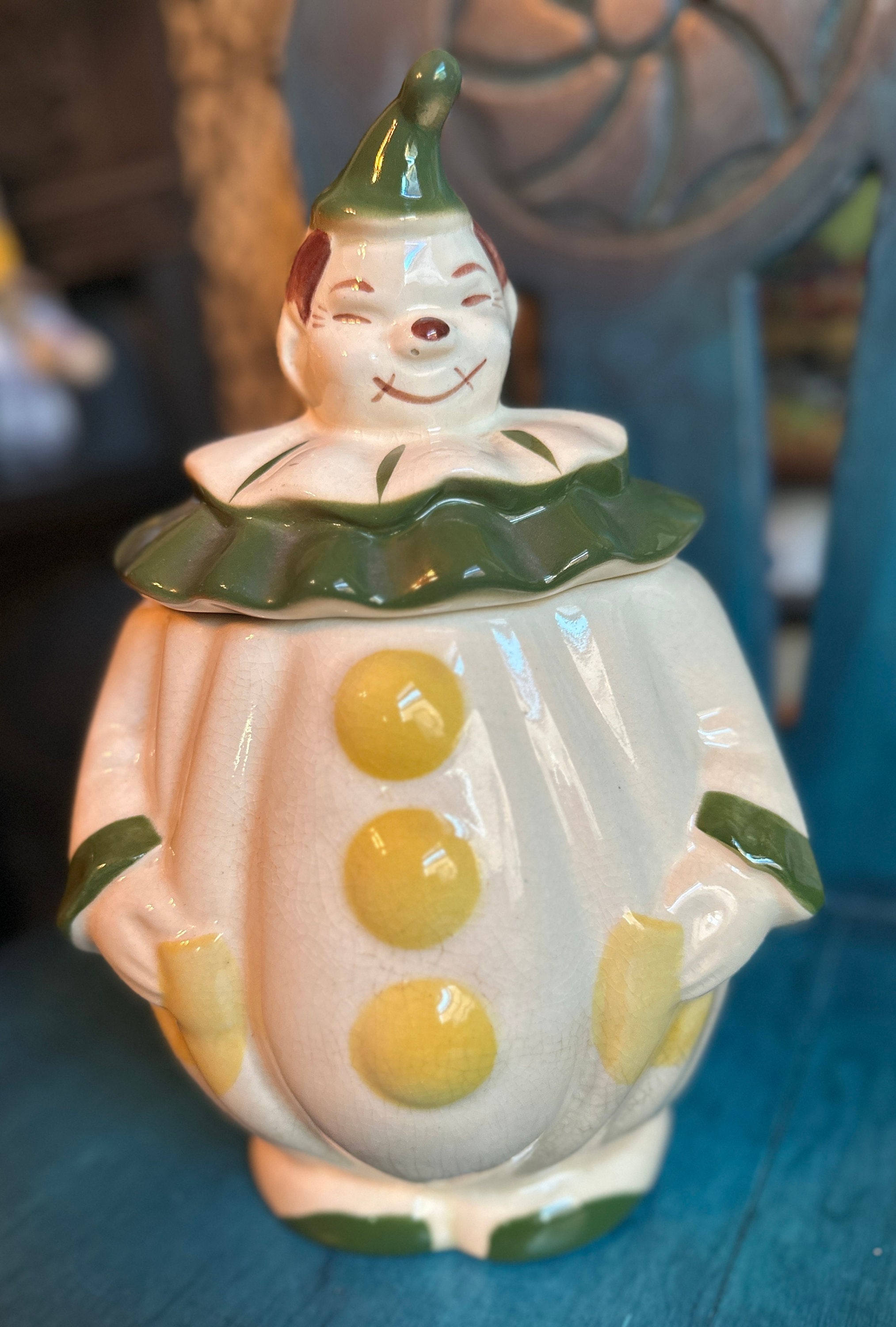 Vintage Ceramic Clown Cookie Jar, San Jose Potteries - Etsy