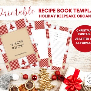 Recipe Book Template – Create Your Own Family Recipe Book for the Christmas Season with this PDF Recipe Printable
