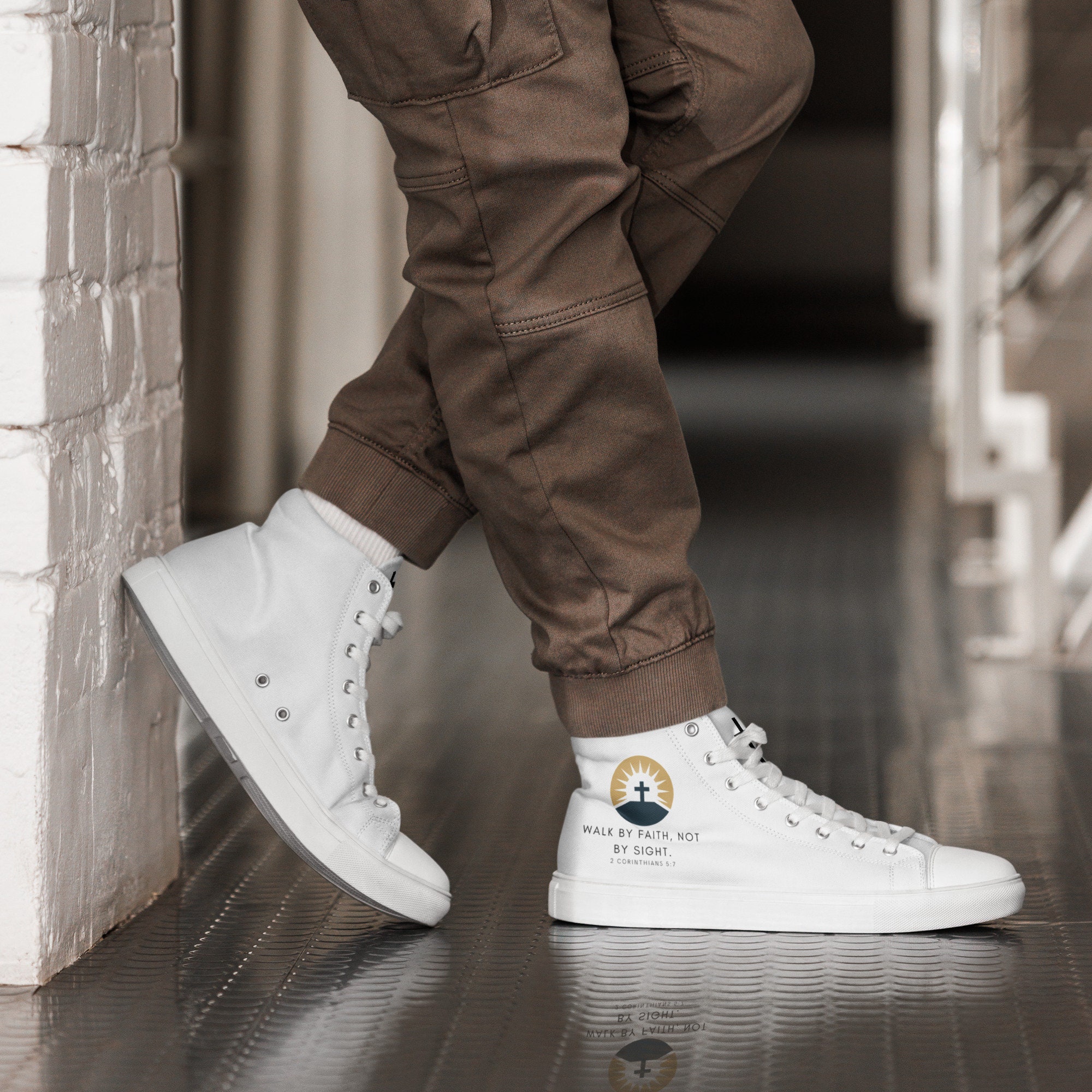 Orbit - Sustainably Made Men’s high top canvas shoes main image 1