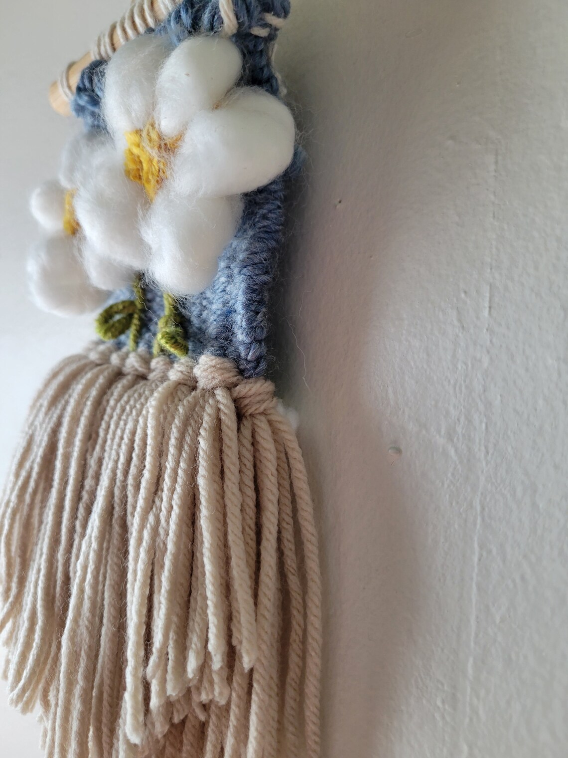 Daisy Wall Art Daisy Wall Hanging Small Weaving Textured Tapestry