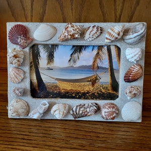Sand and shells picture frame