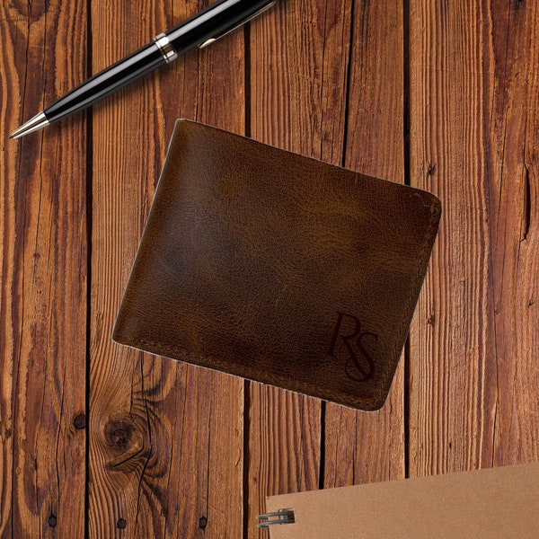 Personalized Leather Wallet. Engraved Leather Wallet, Personalized, Gift For Him, Men, Father, Dad, Husband, Boyfriend