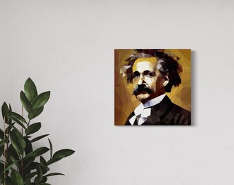Einsteins mozaïek: een geometrisch raadsel. Afdrukbaar interieur, digitale download met hoge resolutie (300dpi), reuzen van de wetenschap. Niet door AI gegenereerd.