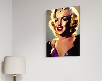 Marilyn Monroe: een mozaïek. Afdrukbaar interieur, digitale download met hoge resolutie (300dpi), iconen van cultuur. Niet door AI gegenereerd.