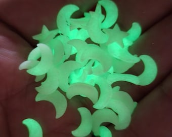 Glow in The Dark Moon & Star Polymer Clay, Fake Sprinkles, Glow In The Dark Glitter Shakers Slime Filling, Arts Crafts  Fimo Clay Fake Bake