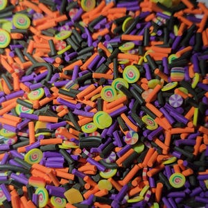 Fake Sprinkles Polymer Clay Mix For Snow Globe Tumblers , Slime and Shaker Filling, Fimo Slices, Craft Supplies,Halloween Polymer Clay Slice