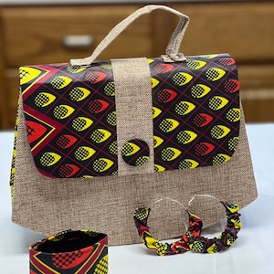 African print Handbag